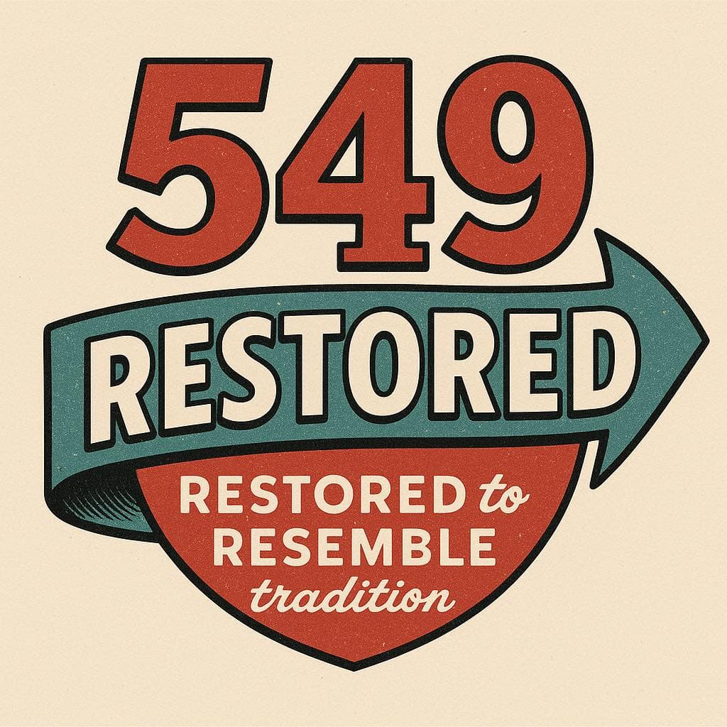 549 Restored retro badge